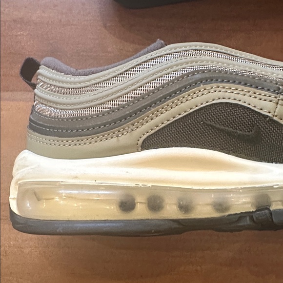 NikeAir Max 97. Neutral Olive Green and Cream Sneakers - Picture 7 of 12